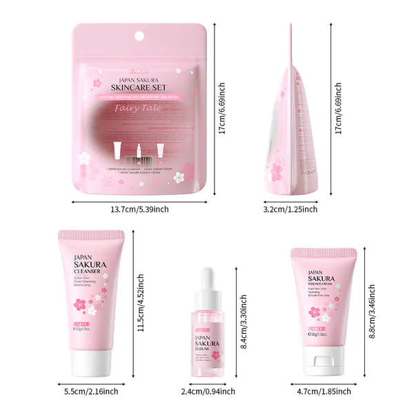 3 Pieces Gift Box - Sakura Cherry Blossom Skincare Set