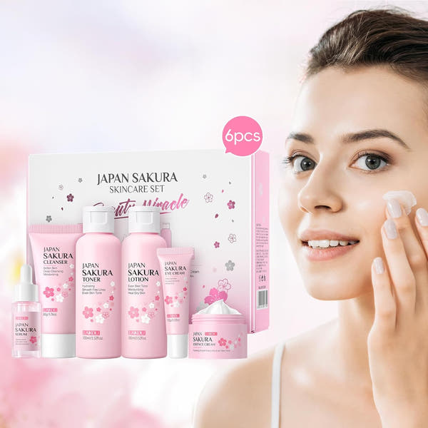 6 Pieces Super Gift Set - Sakura Cherry Blossom Skincare Set
