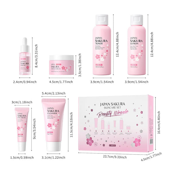 6 Pieces Super Gift Set - Sakura Cherry Blossom Skincare Set