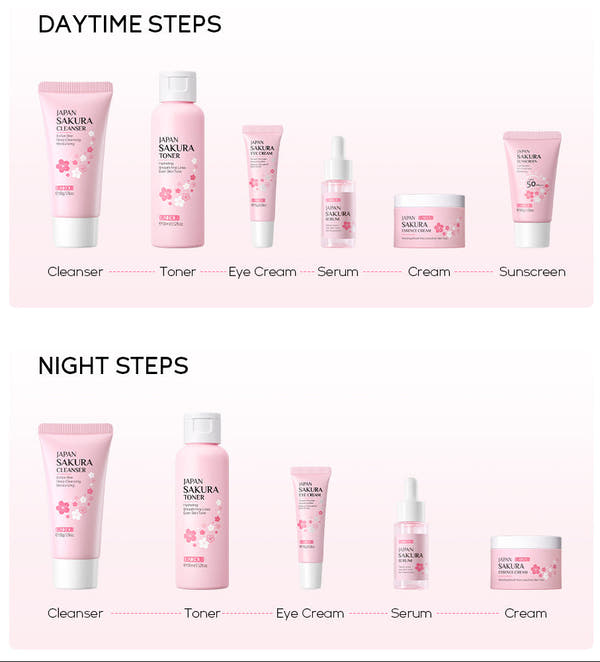 6 Pieces Super Gift Set - Sakura Cherry Blossom Skincare Set