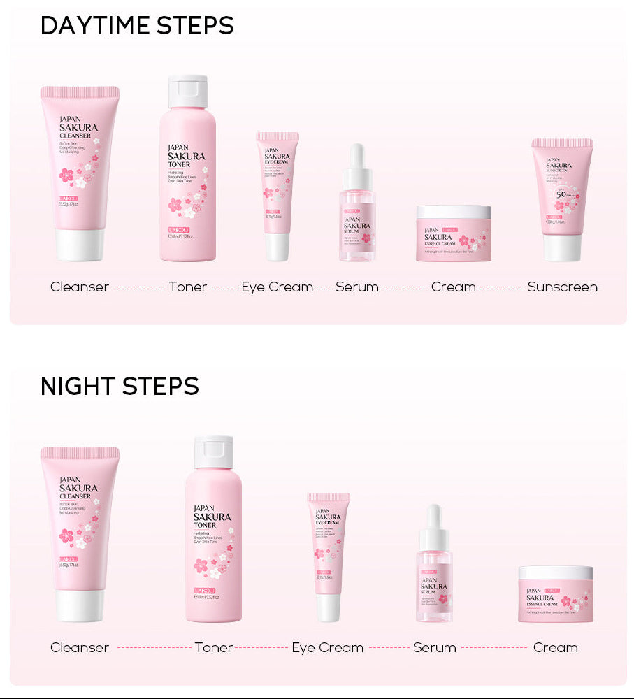 6 Pieces Super Gift Set - Sakura Cherry Blossom Skincare Set