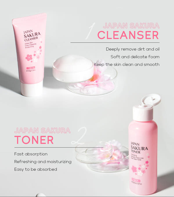 6 Pieces Super Gift Set - Sakura Cherry Blossom Skincare Set