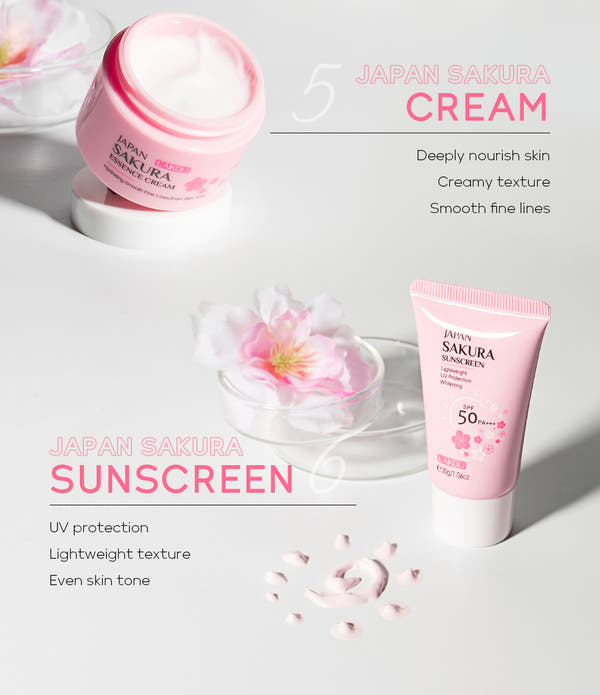 6 Pieces Super Gift Set - Sakura Cherry Blossom Skincare Set
