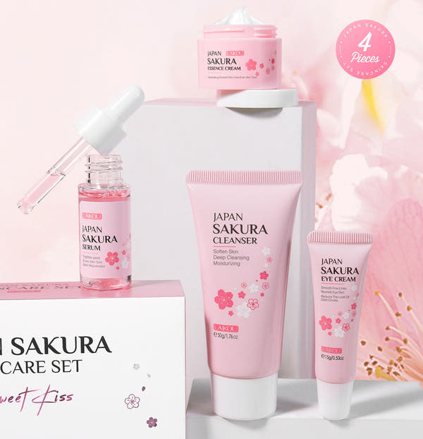 4 Pieces Gift Box - Sakura Cherry Blossom Skincare Set