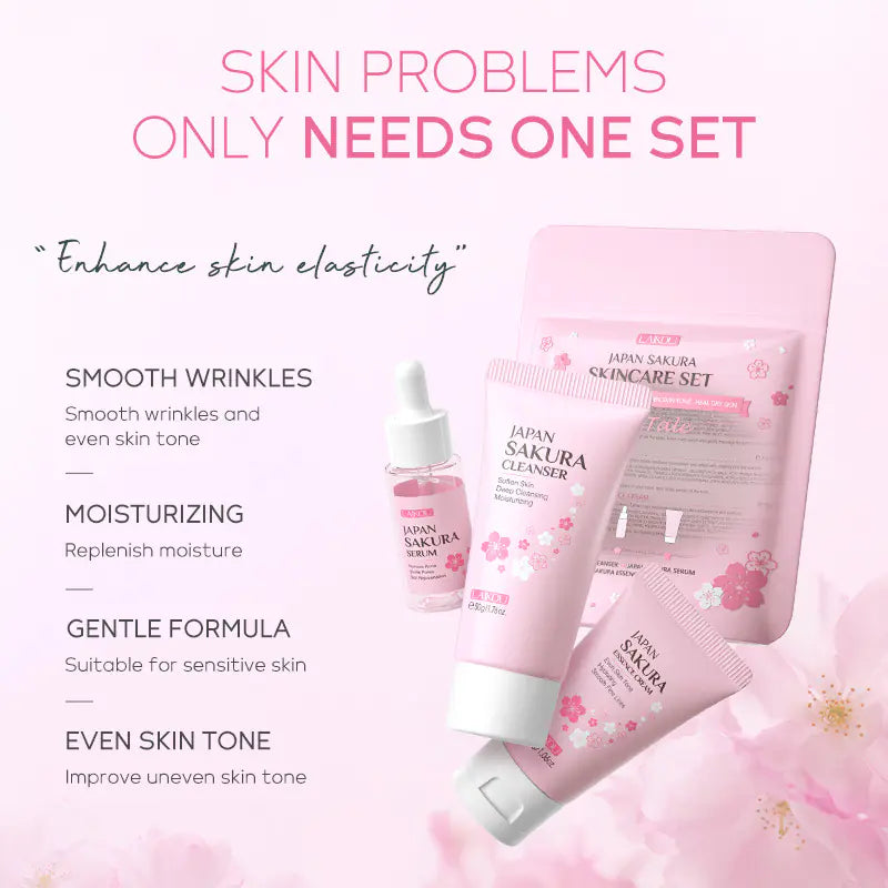 3 Pieces Gift Box - Sakura Cherry Blossom Skincare Set